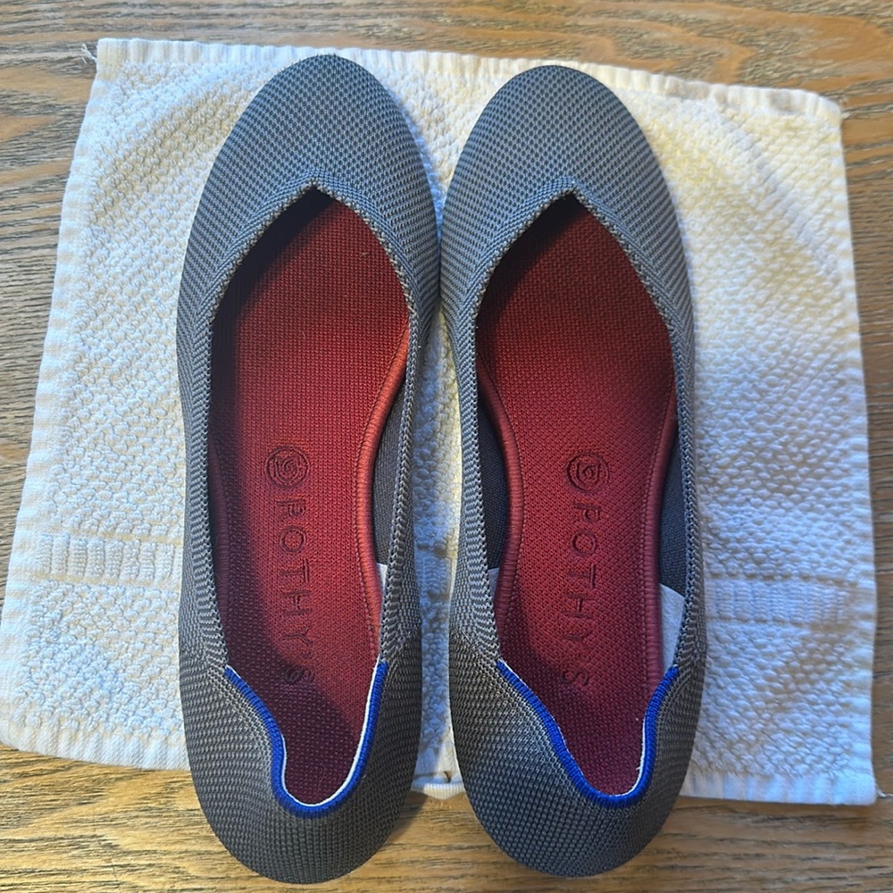 Rothy’s The Flat grey worn only a few times